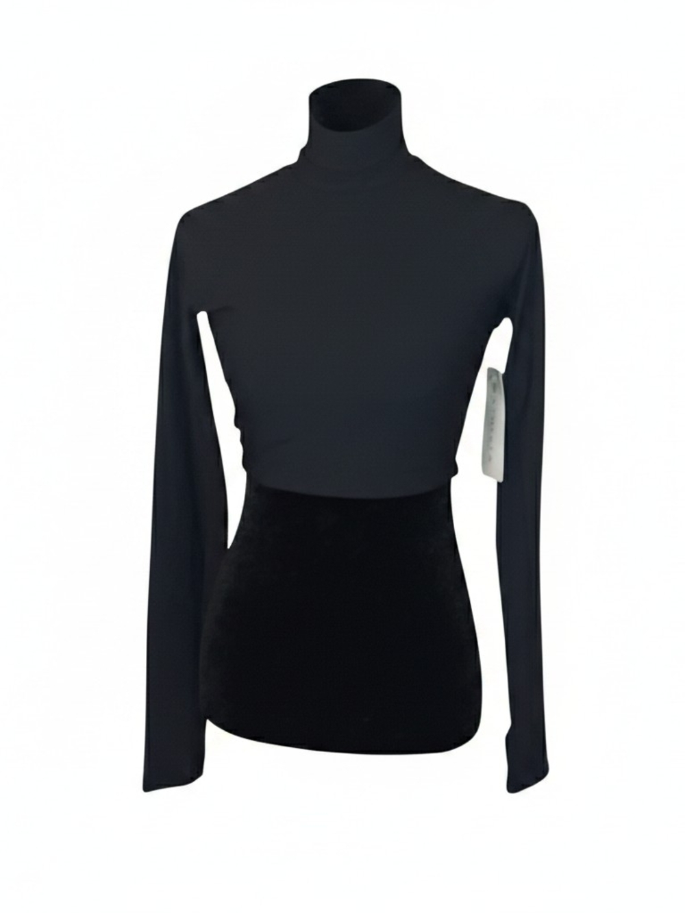 Athleta Black Long-Sleeve Turtleneck Top